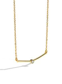 Charm-In Collar de cadena para mujer, estilo europeo y americano, con zirconia cúbica incrustada en forma rectangular, minimalista, accesorios de uso diario de moda, regalo del Día de San Valentín