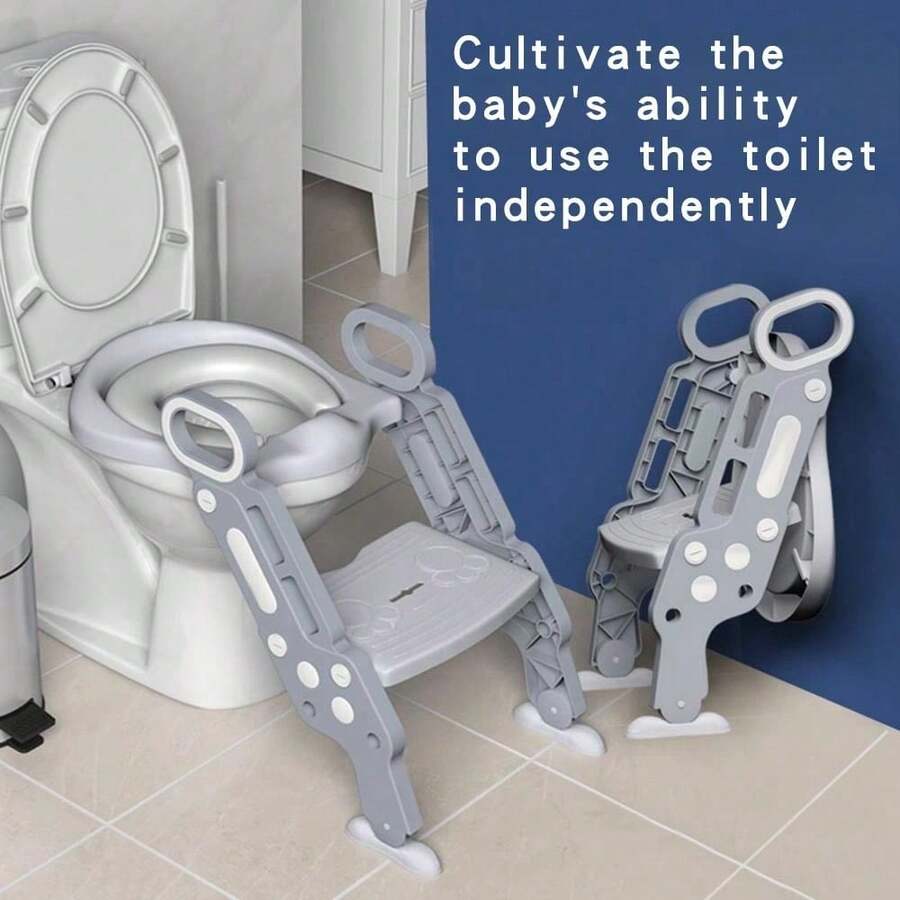 Baby/Children's Toilet Seat With Ladder, Folding, Assisted Potty Training Chair For Boys And Girls - Multicolor - View 1