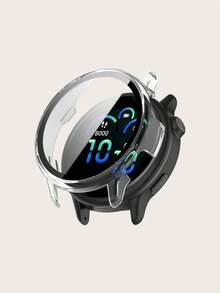 1 chiếc ốp lưng đồng hồ thông minh màu trơn Unisex + miếng dán bảo vệ màn hình, ốp lưng bảo vệ bằng PC cứng một mảnh cho Garmin Vivoactive 6 - Garmin Vivoactive 6 - Xem 5