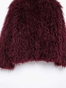 Camellia New Autumn/Winter Women's Faux Fur Effect Loose Fit Slim Jacket