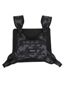 Outdoor Travel Cycling Hiking Chest Pouch Front Phone Bag, Sports Fanny Pack Tactical Gear