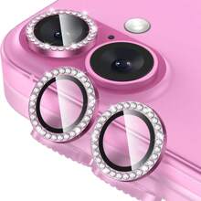 Metal Rhinestone Camera Lens Protector Glass Compatible With IPhone 16 Pro Max Plus Lens Protector Ring Compatible With IPhone 16 15 14 13 12 11 Camera Film Gift For Birthday, Family, Friends Sparkling Crystal, Lens Protector, Phone Accessories