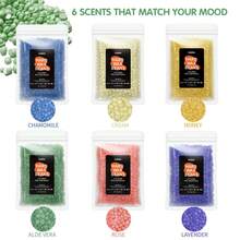 50g/100g 硬蜡专业豆，脱毛蜡豆，适用于巴西比基尼、面部、眉毛、腋下、手臂、胸部、背部、腿部 - 彩色 - 查看 1