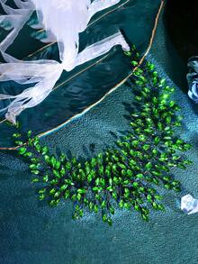 纯手工镶钻女士腰带，适合搭配婚纱、晚礼服。情人节配饰