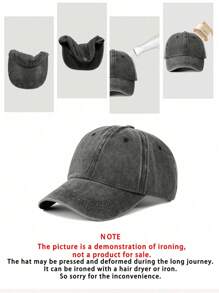 1/2 Casquette de baseball décorative imprimée "Eden Park Paris" unisexe, lavée, casquette de baseball, chapeau de soleil usagé, casquette à bord incurvé, casquette de papa, convenant pour un usage quotidien et les voyages extérieurs
