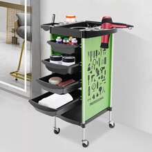 YUNRUX Storage Island & Carts - Green - View 2