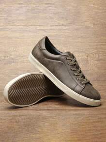 Zapatos clásicos retro de skate para hombres, con suela de goma, cómodos tenis planos deportivos para uso diario y transporte del estudiante