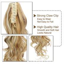 1 pieza Accesorio de pelo con coleta rizada, accesorio decorativo de coleta ondulada bouffant, adecuado para accesorios de moda de uso casual, pasadores de belleza elegantes, pasador de pelo bohemio para vacaciones, para mujer