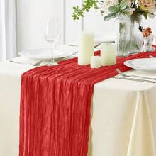 2pcs Black Cheesecloth Table Runner, 35x118 Inches Cheese Cloth Table Runner, Suitable For Weddings, Bridal Showers, Halloween, Thanksgiving, Christmas, Banquets, Party Center Decorations, Home Decor - Multicolor - View 11