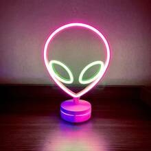 1 pièce Enseigne au néon tête de vache rose 11x10x0,7 po environ 28x25,5x1,8 cm Lumière décorative à LED, alimentée par batterie ou USB (flamme, nuage, éclair, pont arc-en-ciel) Lumière néon pour bureau ou décoration murale, toile de fond pour diffusion en direct d'influenceur, convient pour la chambre, la maison, les fêtes, les anniversaires, les demandes en mariage, la Saint-Valentin, la Fête des mères, la décoration de Noël