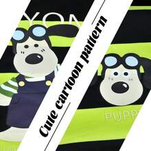 1 件绿色狗衣服，由涤纶材料制成，上面印有快乐狗图案，宠物非常喜欢，用于装饰宠物，适合家庭和户外使用，适合体重 20-30 磅的宠物