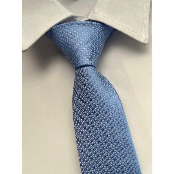 Gravata Semi Slim Azul Serenity - 960 Fios