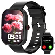 Hot New 1pc Silicone Strap Unisex Smart Watch, Supports Make/Receive Calls, Pedometer, Calorie Counter, Multi-Sport Modes, Alarm, Call & Message Reminder, 2.01" Full-Screen Touch, Compatible With IOS & Android, Suitable As Festival Gift For Family And Friends