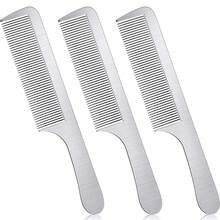 3 Pieces Metal Hair Comb, Stainless Steel Fine Cutting Hair Styling Hairdressing Salon Detangler Comb For Women And Men(Fine Cutting Comb) - Barber Comb - View 4