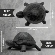 1 pièce Dispositif de dissimulation de clés en fonte de tortue - Porte-clés caché pour l'extérieur, statue de jardin décorative, point de dissimulation secret pour les clés de rechange, solution de dissimulation compacte, parfait pour les maisons, les cours et les terrasses