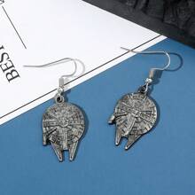 bandai 1pair Fashion Airship Pendant Earrings Classic Science Fiction Pendant Earrings Handmade Ship Accessories For Fans Gift
