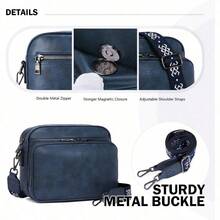 Crossbody Purses For Women ,Vegan Leather Medium Crossbody Bag,Women's Crossbody Travel Purse Built In Wallet - Z01-navy Blue - View 7