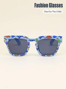 1 Pair Unisex Kids Dinosaur Framed Classic Retro Casual Fashionable Fashion Glasses, Suitable For Daily, Holiday, Party Use