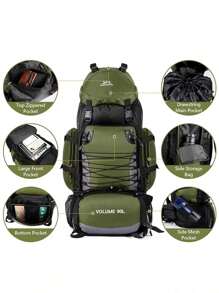 Mochila de viagem de 90L, mochila de acampamento de grande capacidade, mochilas de escalada para montanhismo, esportes ao ar livre, caminhadas, bolsas de ombro