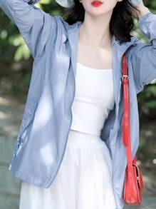 CAMEL CROWN Damen UPF 50+ Sonnenschutz UV-Jacke mit Reißverschluss Leichte Jacke Sport Workout Hoodie