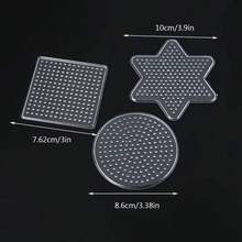 5mm Perler Bead Fuse Beads Board, Large Square Pegboard And Small Square Pegboards, Fuse Beads Nail Board Kit, Ironing Beads Board, Plastic Fuse Beads Transparent Nail Board Kit, DIY Template, Jewelry Making, Crafts Accessories