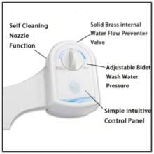 Hygiene Toilet Bidet Seat Attachment Spray Water Wash Clean Metal Upgrade Vision
