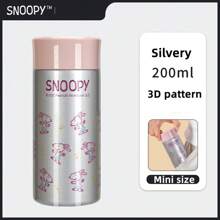 SNOOPY 1pc Snoopy 200ml Tumbler, Outdoor Portable Pocket Mug, Cute Compact Water Bottle, Unisex Stainless Steel Minimalist Design High Quality Cup