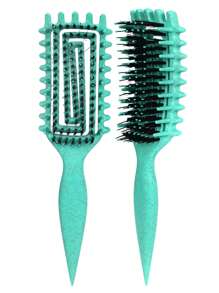Cepillo definidor de rizos, cepillo para cabello rizado para rizos, ondas y espirales, definir, dar volumen, desenredar rizos de mujeres y niñas, reduce el tirón y el frizz del cabello