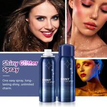 2Pcs Body Glitter Spray For Hair And Body Hairspray For Clothes Long-Lasting Body Shimmer Spray Suitable For Stage