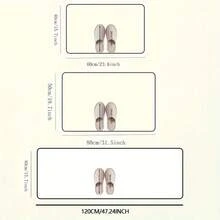 1 件超厚记忆泡沫浴室地毯黑色防滑吸水超舒适天鹅绒浴室垫，豪华柔软毛绒小地毯适用于浴室淋浴地板浴缸，可机洗烘干，适用于客厅、卧室、门廊、春季、秋季装饰、秋季、冬季家居浴室装饰户外地毯门垫浴室配件返校入口装饰 - 黑色 - 查看 3