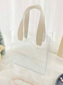 Transparent Print Gift Bag Shopping Storage Bag, Gift Packaging Bag, Party Holiday Decoration, Daily Storage Packaging Bag,Wedding Decoration Bridesmaid Gifts, Mother's Day Gift Packaging