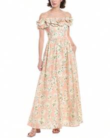 Agua By Agua Bendita Menaje Linen Maxi Dress - 粉色 - 查看 2