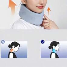 1/3/5件颈部保护装置，旅行颈托，用于矫正前倾头部姿势，男女通用颈部支撑，适合商务旅行、办公室、居家休息 - 彩色 - 查看 4