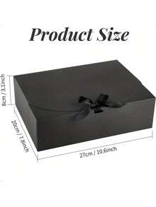 5pcs/10pcs Lidded Black Gift Boxes, Groomsman Proposal Boxes, Luxury Black Gift Boxes With Ribbons, For Wedding Boxes, Birthday Boxes, Party Boxes, Bridesmaid Boxes, Graduation Gifts, Valentine's Day, Mother's Day, Father's Day - Multicolor - View 6