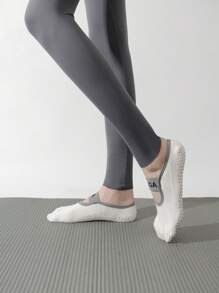 1 Pair Yoga Toe Socks For Women, Five Finger Socks For Indoor Fitness, Dancing, Workout, Non-Slip Grip, Shock Absorbent, Pilates Socks