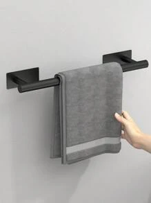 1 Stück Handtuchstange ohne Bohren, Handtuchhalter, Badezimmerhalterung, Tuchhalter, Handtuchhalter, Handtuchablage, starker Klebstoff zum Anbringen, Badezimmer Aufbewahrungsregal