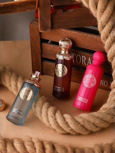 4/1 pièces Vaporisateur de parfum de style arabe 100 ml, trois parfums au choix, article de luxe haut de gamme, déodorant aromatique, le cadeau parfait pour votre petite amie