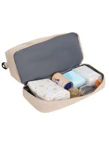 A Nylon Carry-On Travel Bag With Large Capacity, Featuring A Separate Shoe Compartment And Wet/Dry Separation Pouch For Storage. Unisex Design Suitable For Business Travel, Weekend Getaways, Overnight Stays, Gym Use, And School Return Trips. Bag For School School Accessories School Stuff - Beige - View 6