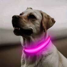 1pc Adjustable Luminous Striped Dog/Cat Collar, Pet Safety Glow Collar For Nighttime