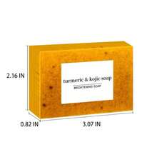 Viareline Turmeric & Kojic Acid Brightening Soap, Kojic Acid Soap, Soap Body Care Body Wash Lemon Flawless - Yellow - View 4