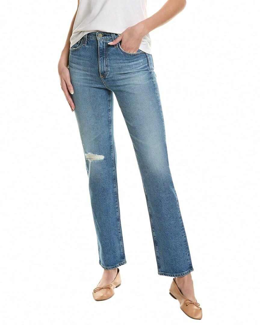 AG Jeans Alexxis 18 Years Poplar High-Rise Vintage Straight Jean - Blue - View 1