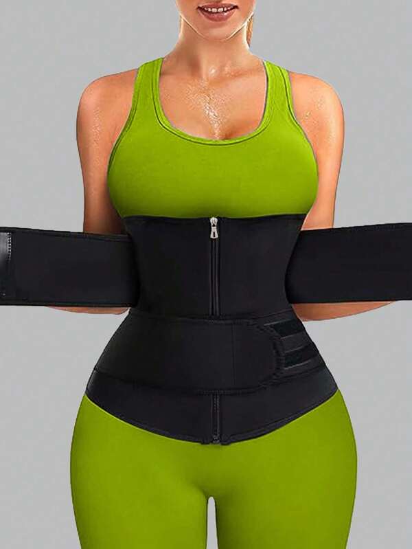 1pc Women Sports Waist Trainer - Abdominal Control Compression Bra, Timed Shaping Device, Breathable Nylon Material, Suitable For Fitness And Training