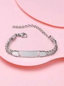 1pc Personalize Name Girl Bracelets, Customized 18k Gold Plated Stainless Mesh Chain Steel Bar ID Bracelet,Gold Jewelry,Beach Girl Accessores,With Butterflies And Small Hearts,Chunky Jewelry,Customized Baby Gifts For Delicate Gift For Kids Girls And Boys,Baby Shower,Parent-Child Activities,Family Love,Toddler Girl Summer Clothes Accessories,Expecting Mom Gift ,Back To School Winter Gift Ideas Boy Girl Valentine's Day,Funny Secret Santa Gifts