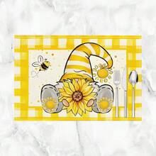1pc/4pcs/6pcs Vintage Country Style Pattern Printed Linen Placemats, Suitable For Dining Table, All Season Home Decor, Modern Washable Tabletop Mats, Room Decoration, Placemats, Coasters, Kitchen Dining Mats, Party Supplies, Ideal Gift