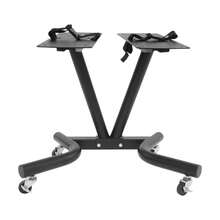 Gewichtsverstellbarer Metallheber, V-förmiger Hantelhalter, Multifunktions-Heber mit universellen Rädern, verstellbarer Neigungswinkel der Palette, Heber für 110,23 Pfund, 67 * 46 * 54 cm, Krafttraining, tägliches Fitness verfügbar - Schwarz - Übersicht 9
