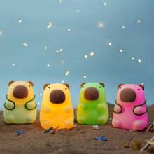 Capybara Night Light, Cute Animal Soft Silicone Touch Lamp, Dimmable, Rechargeable, Bedroom Decor Lamp, Adorable Gift For Holidays