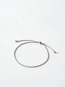 Tropiscape 1 buc brățară minimalistă din oțel inoxidabil cu lanț reglabil, bijuterii unice și versatile pentru picior, accesoriu de modă, cadou pentru plajă și toamnă