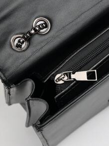 Bolsa de Ombro Acolchoada de Couro Sintético Bordada da Moda para Mulheres com Corrente Metálica, Adequada para Ir e Vir do Trabalho, Compras, Presentes, Encontros, Porta-Celular