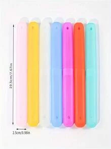 1/4 Pcs Travel-Friendly Dustproof Toothbrush Case - Portable Plastic Container For Storing Toothbrush Head For Daily And Travel Use - Multiple Colors Available