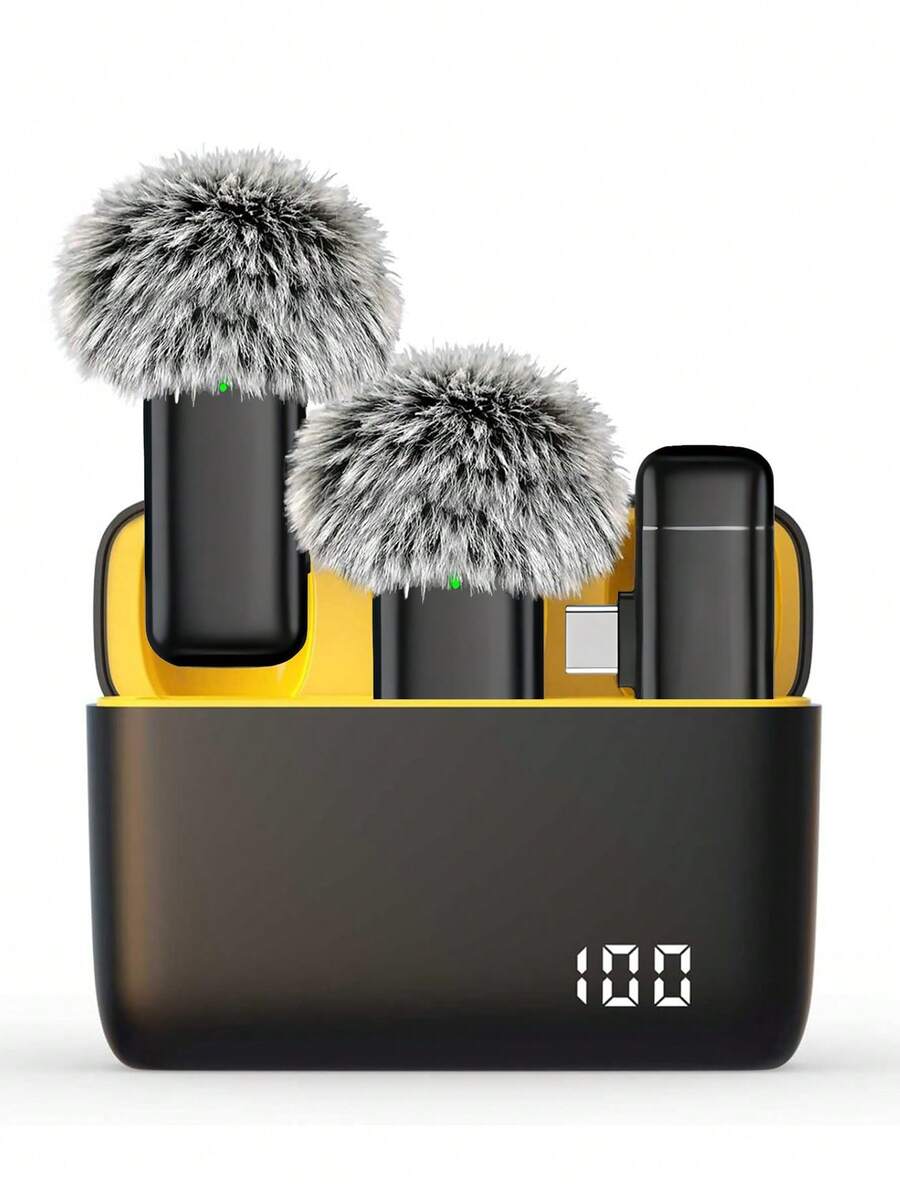 SIYAA 专业无线领夹式麦克风，具备自动配对技术、24小时充电盒和双重降噪功能 | 即插即用领夹式麦克风，兼容和PC，非常适合采访、ASMR、在线课程、Vlog、直播等应用场景。